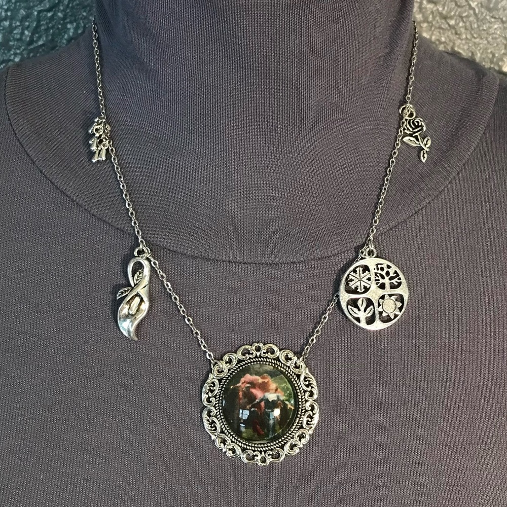 SOLD—“La Belle Dame Sans Merci" John Keats Handmade Literature Necklace - Picture 6 of 16